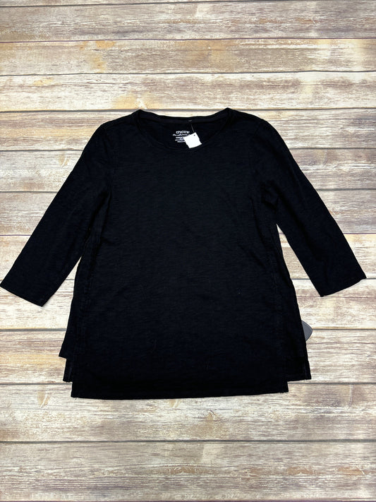 Top Long Sleeve By Chicos In Black, Size: M