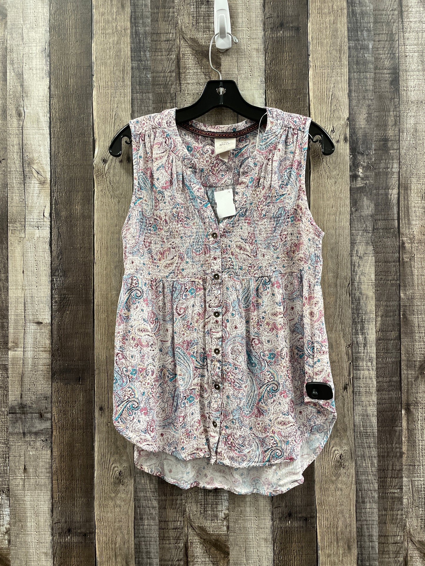 Top Sleeveless By Knox Rose In Paisley Print, Size: M