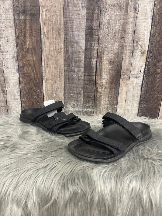 Sandals Flats By Birkenstock In Black, Size: 7