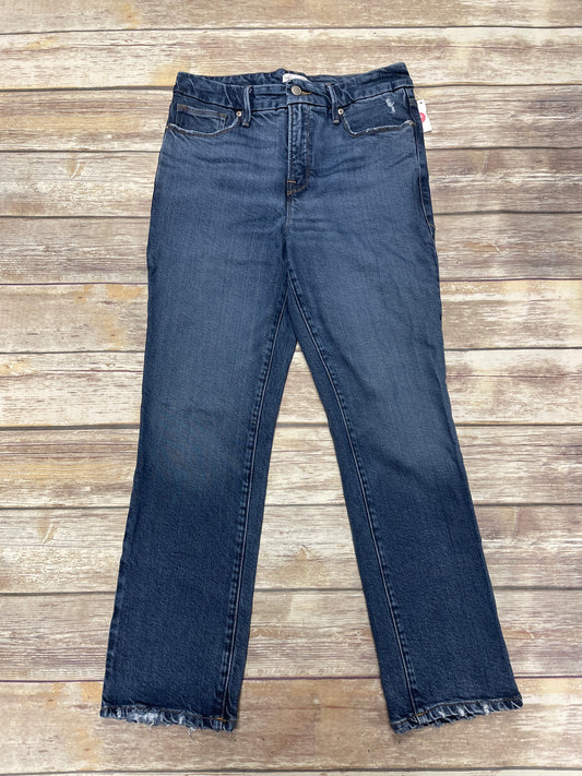 Jeans Straight By Good American In Blue Denim, Size: 8