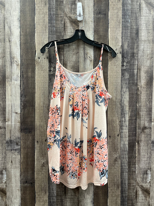 Top Sleeveless By Cmf In Peach, Size: 2x