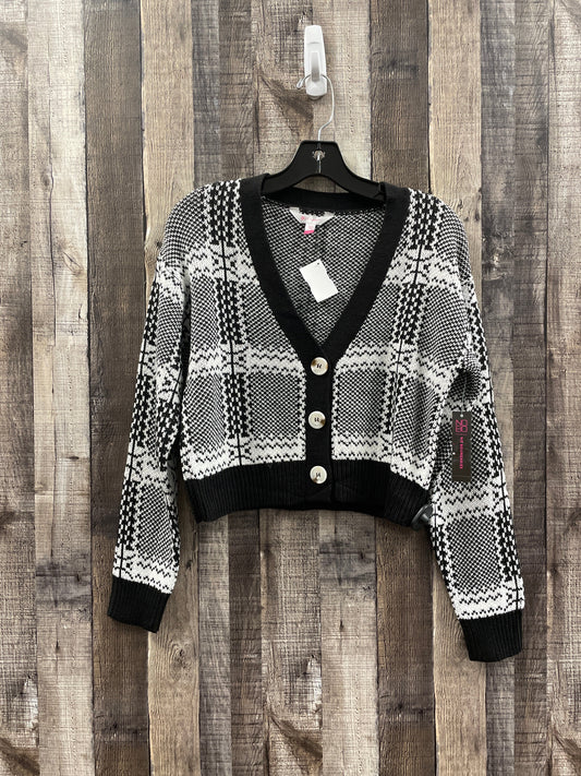 Sweater Cardigan By No Boundaries In Black & White, Size: S