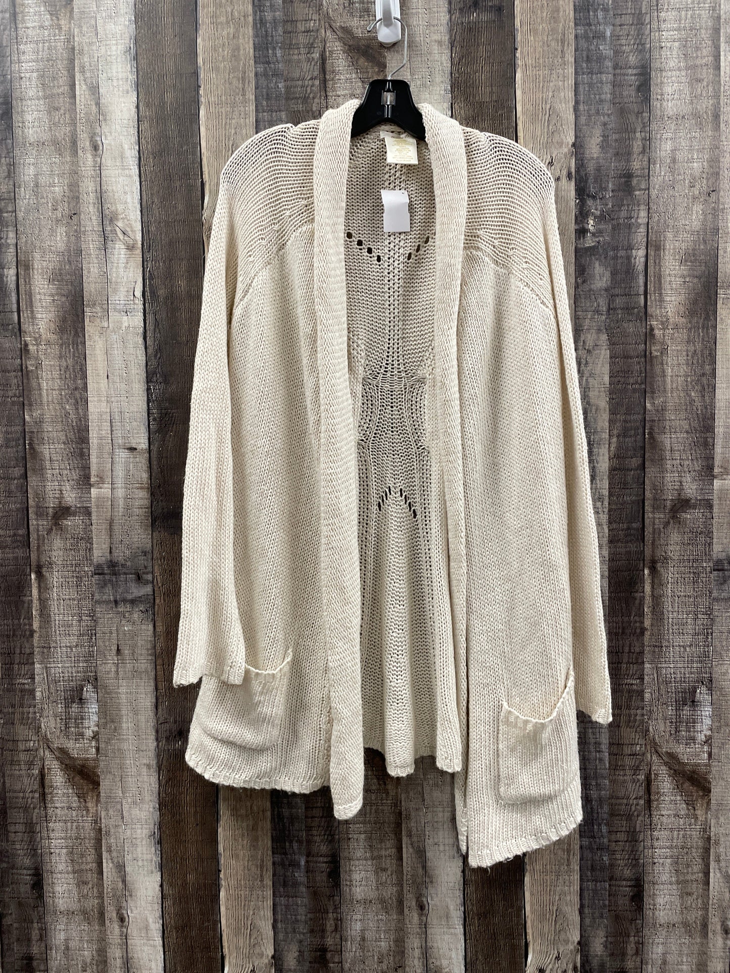 Sweater Cardigan By Matty M In White, Size: L