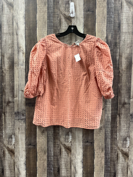 Top Short Sleeve By A New Day In Peach, Size: Xxl