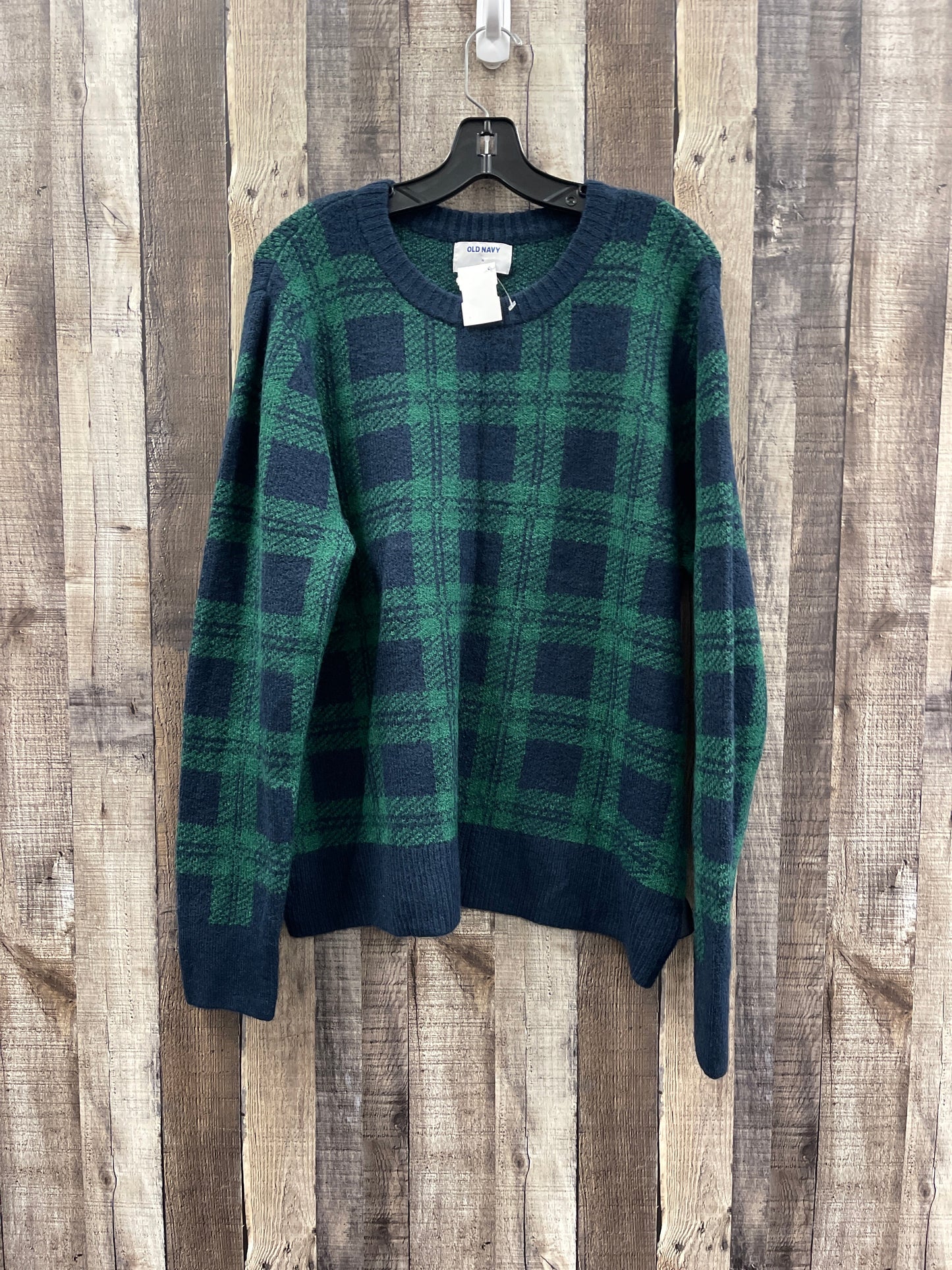 Sweater By Old Navy In Plaid Pattern, Size: Xl