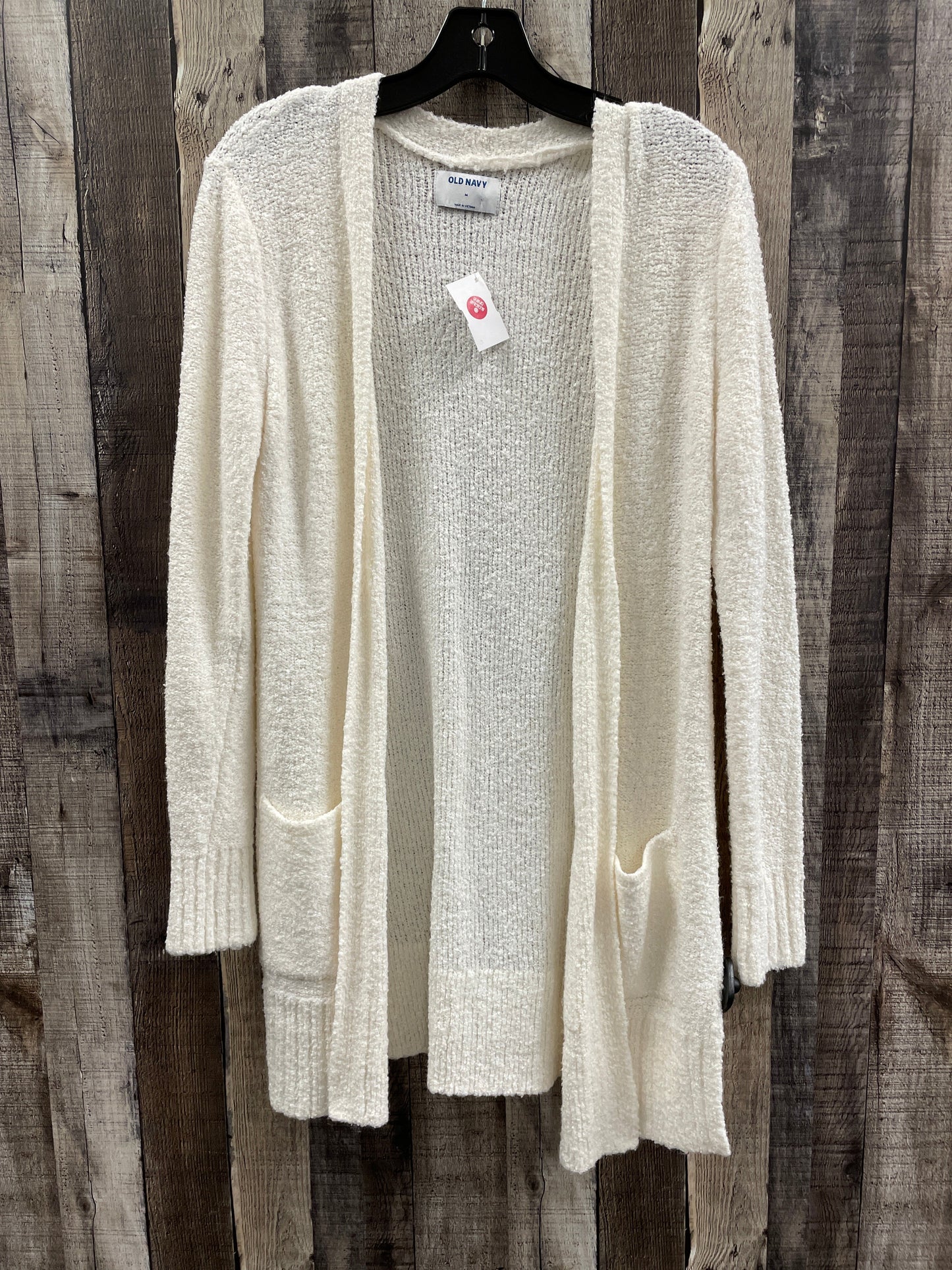 Sweater Cardigan By Old Navy In Ivory, Size: M