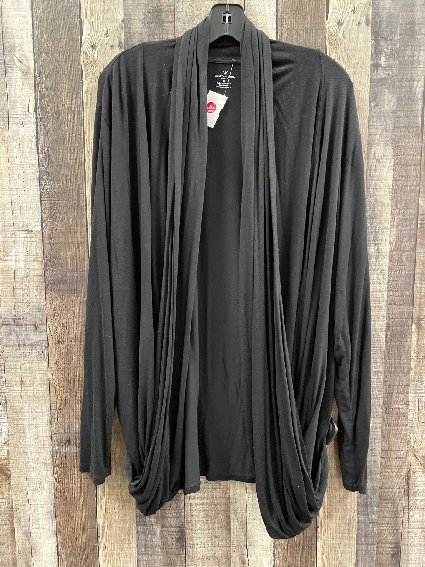 Cardigan By Worthington In Black, Size: 2x