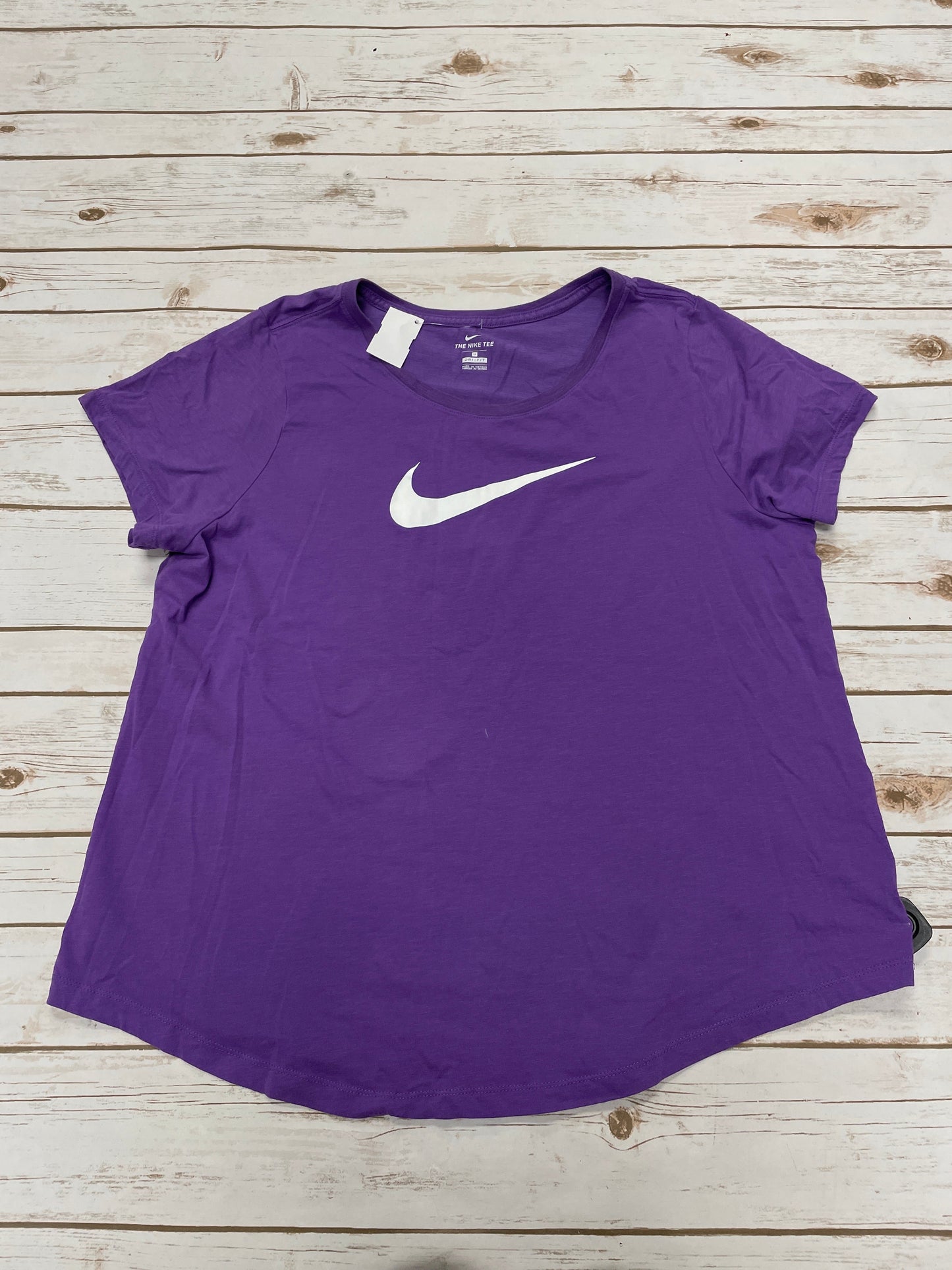 Athletic Top Short Sleeve By Nike In Purple, Size: 1x