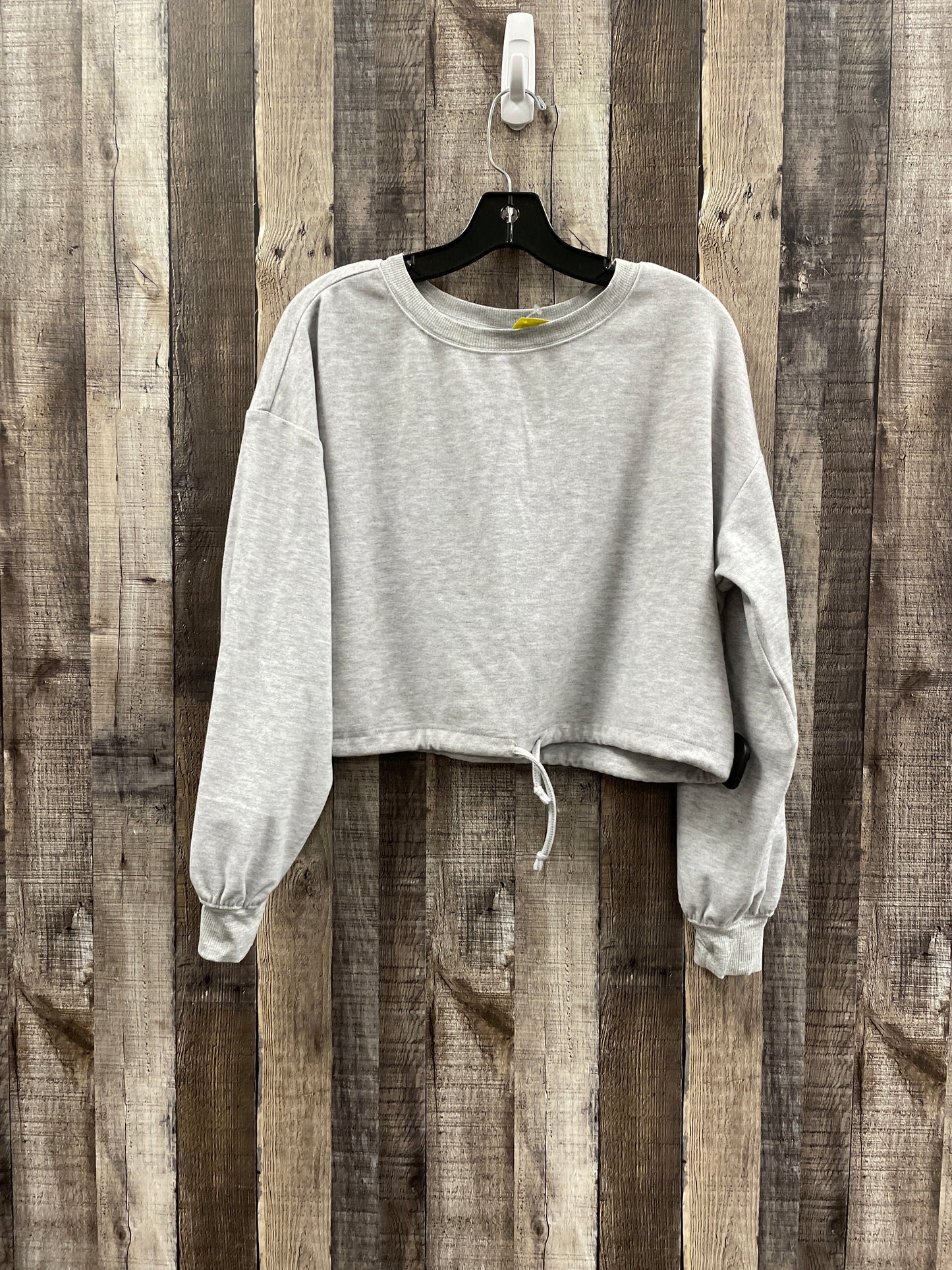 Athletic Top Long Sleeve Crewneck By Abound In Grey, Size: S