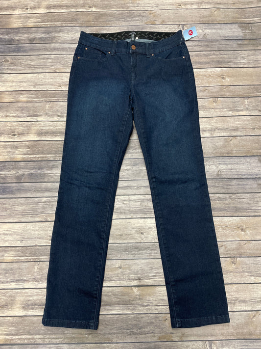 Jeans Straight By Jones New York In Blue Denim, Size: 10