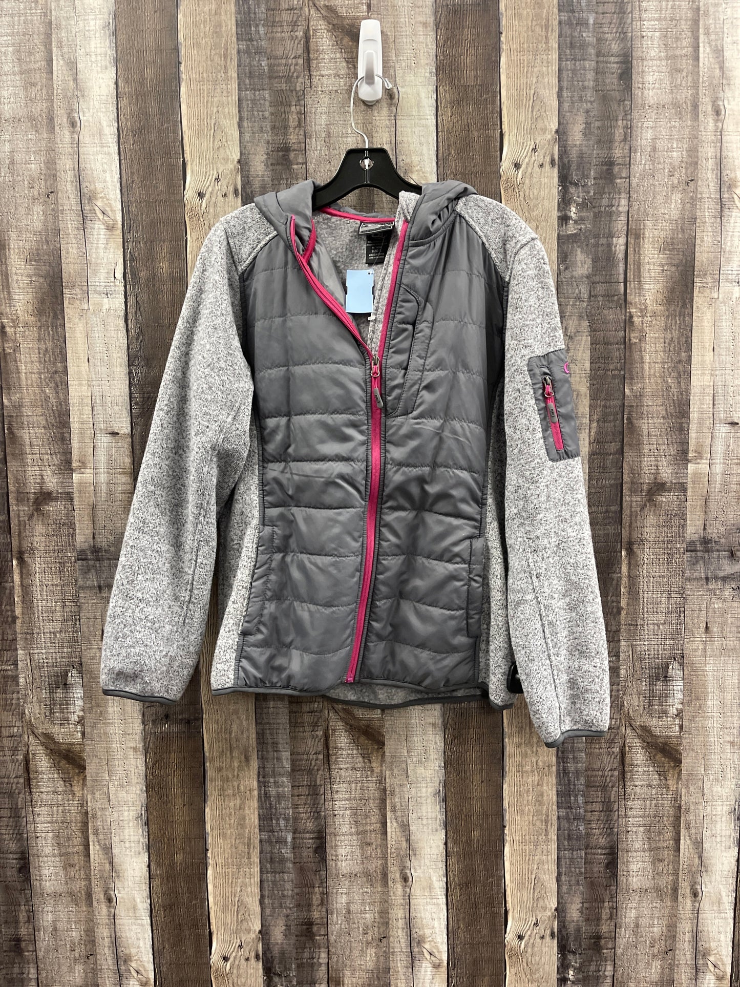 Athletic Jacket By Cb Studio In Grey, Size: L