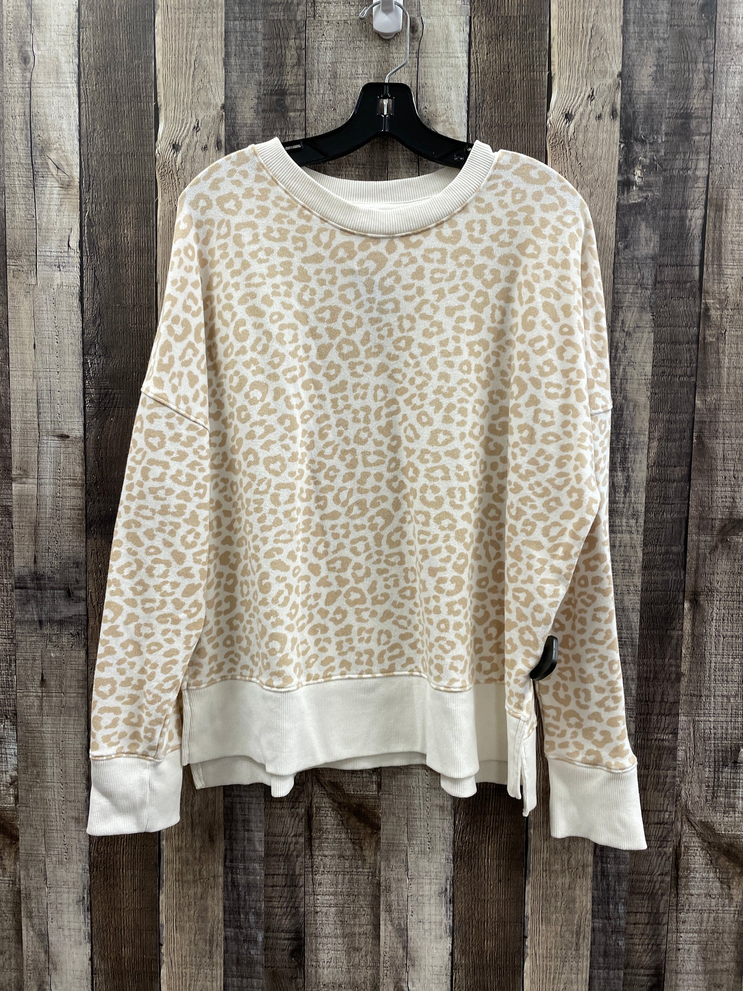 Sweatshirt Crewneck By Time And Tru In Animal Print, Size: Xl