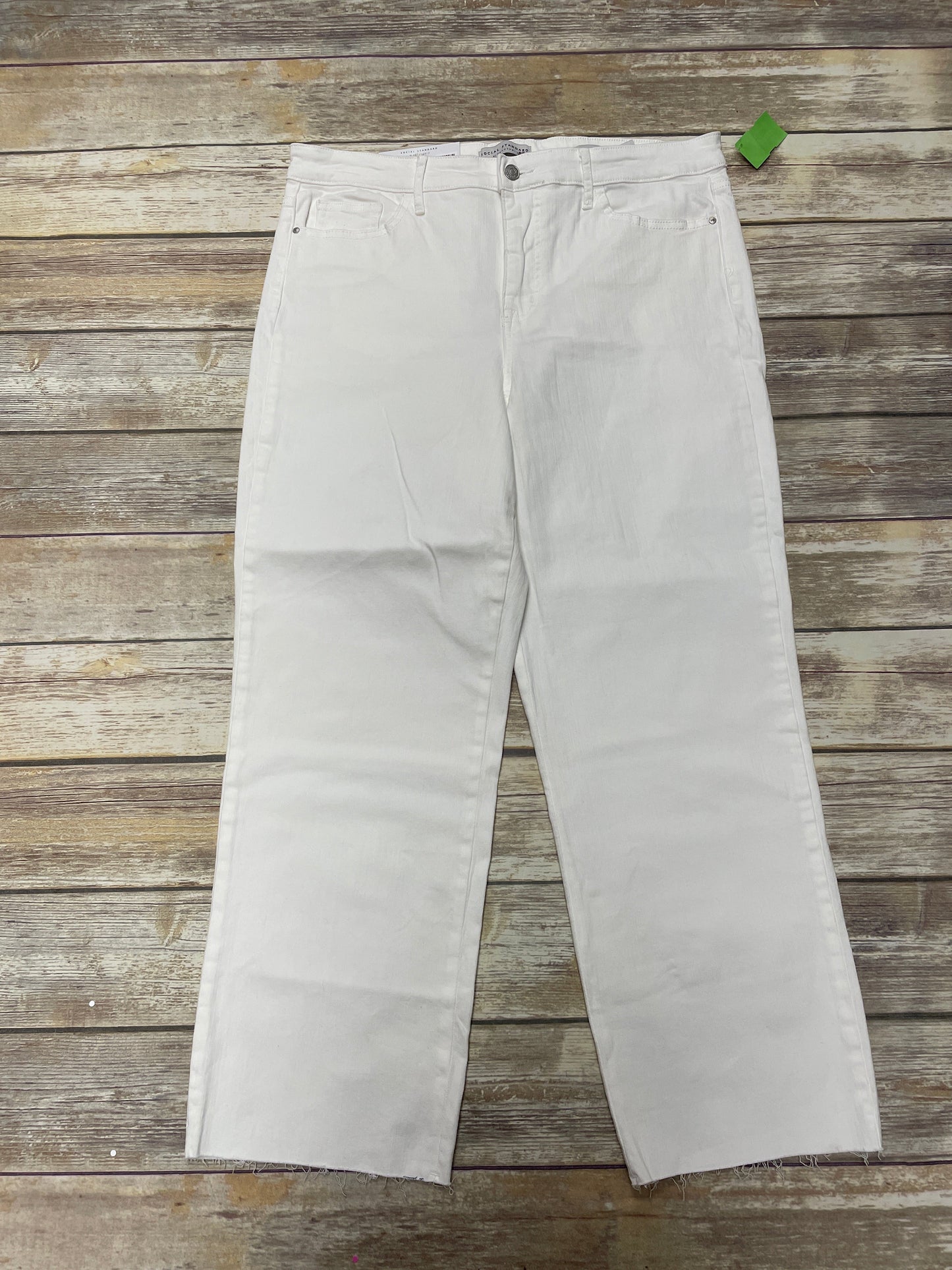 White Jeans Straight Social Standard By Sanctuary, Size 16