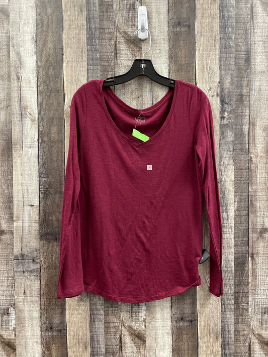 Red Top Long Sleeve Loft, Size S