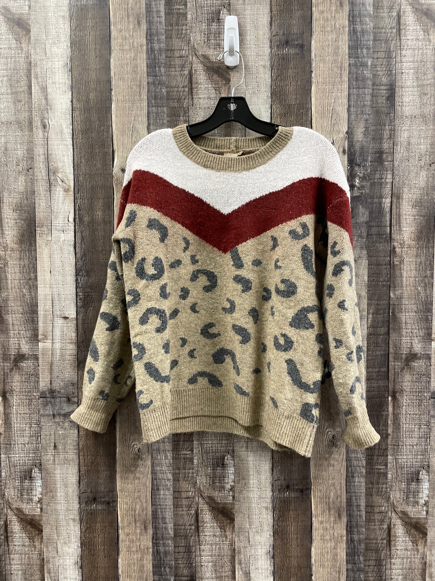 Animal Print Sweater Hem & Thread, Size S