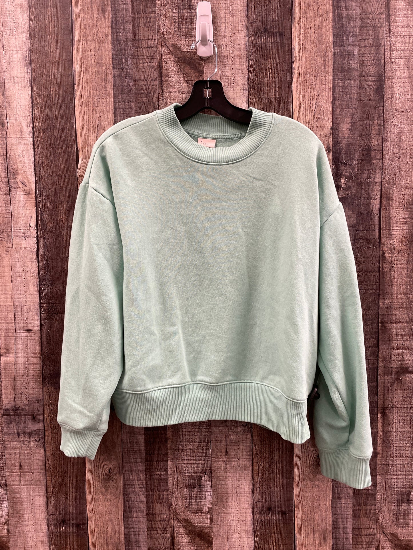 Sweatshirt Crewneck By A New Day In Green , Size: L