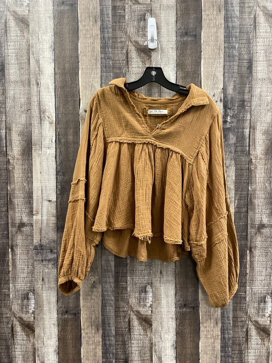 Brown Top Long Sleeve We The Free, Size Xs