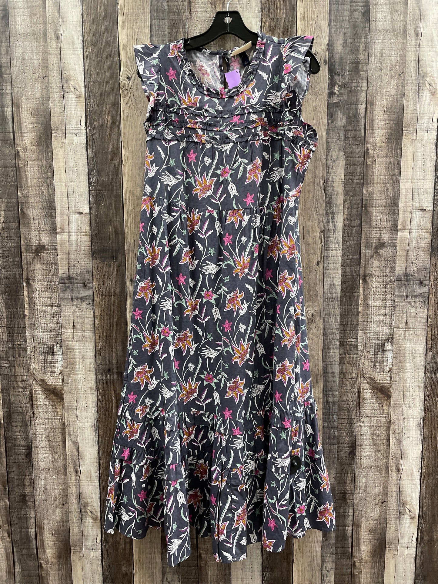 Floral Print Dress Casual Maxi Universal Thread, Size L