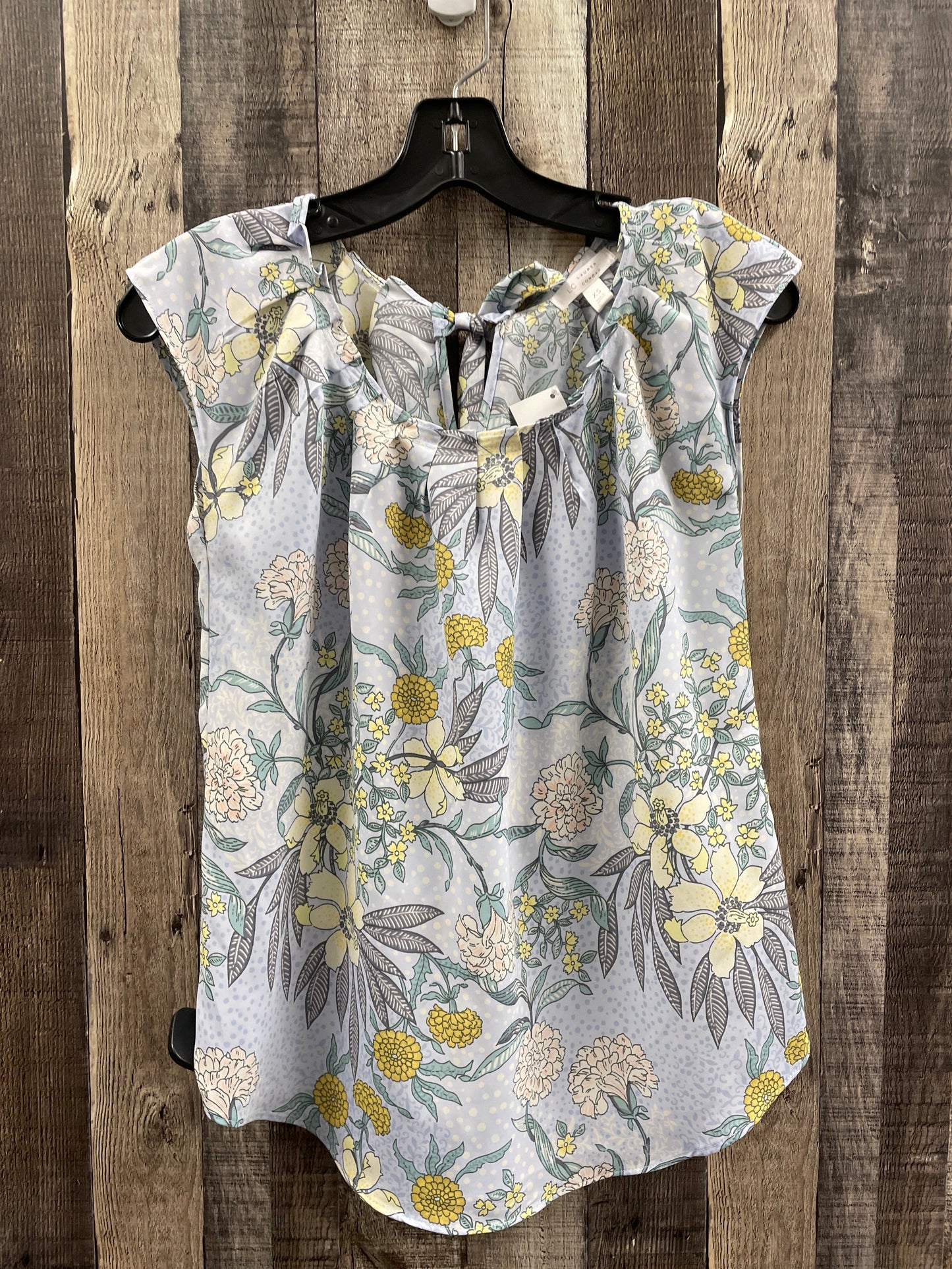 Top Sleeveless By Lc Lauren Conrad In Floral Print, Size: Xs