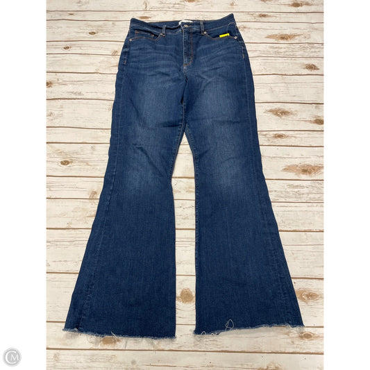 Jeans Straight By Loft In Blue Denim, Size: 10