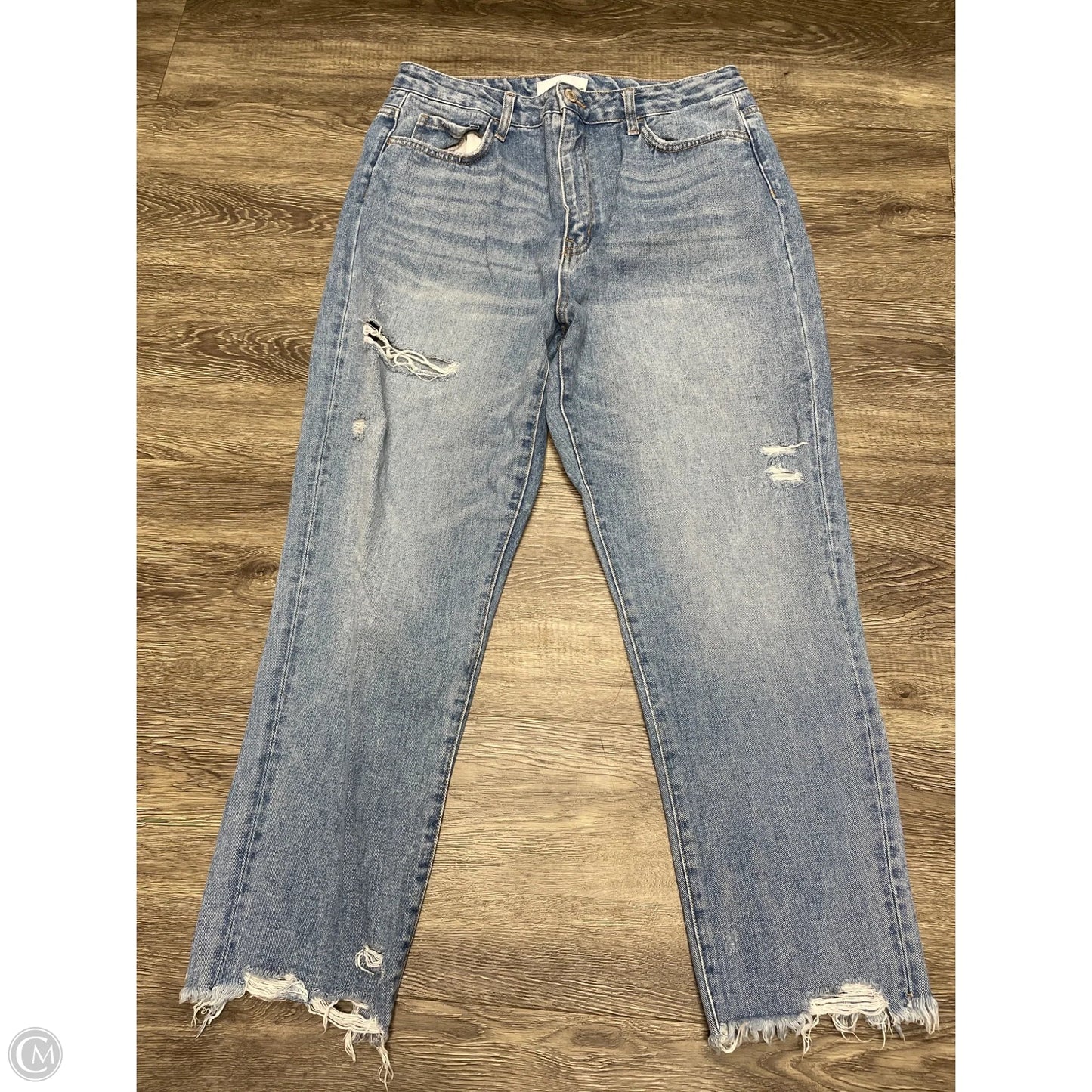 Jeans Straight By Vervet In Blue Denim, Size: 10