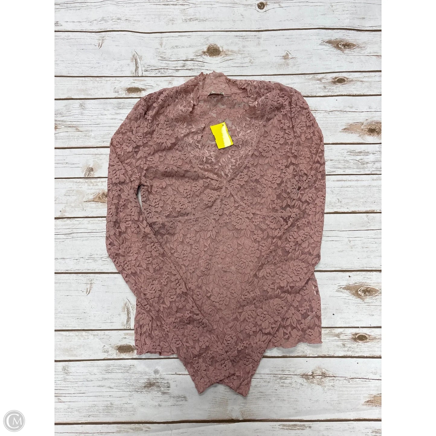 Top Long Sleeve By Free People In Pink, Size: M