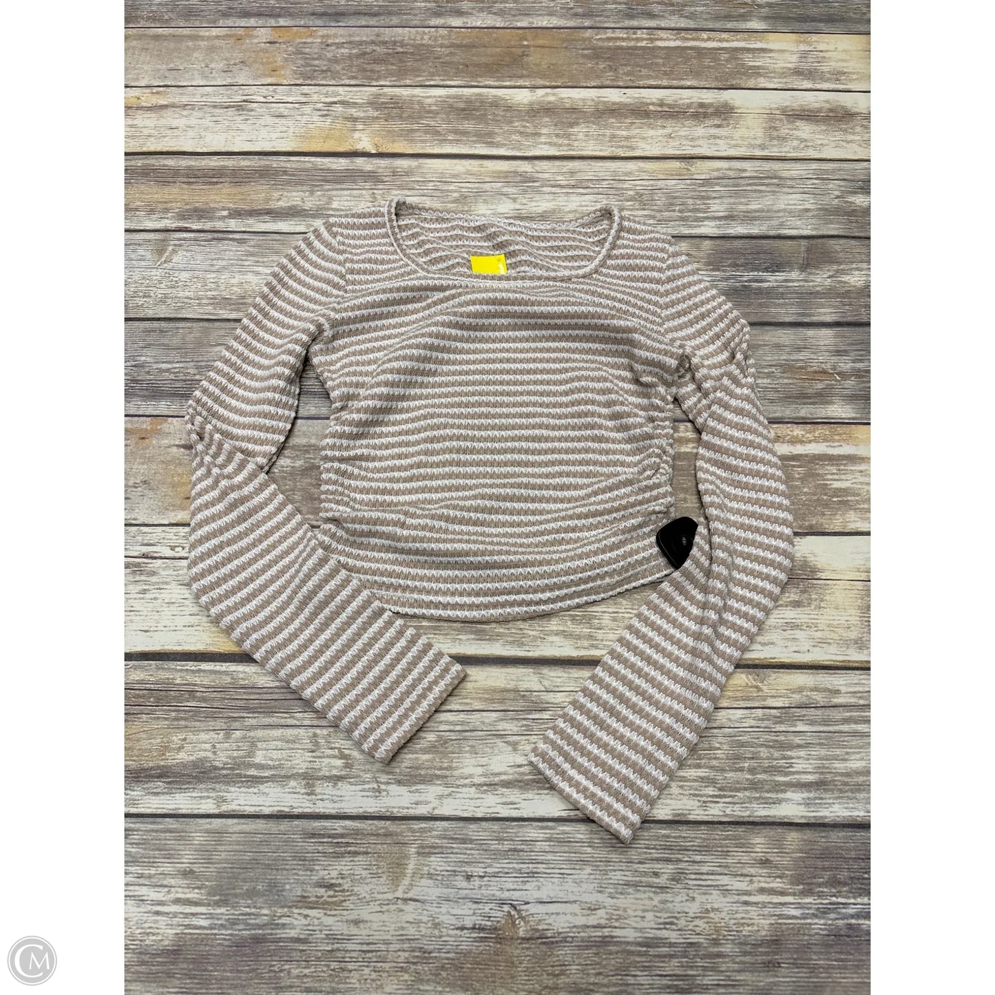 Top Long Sleeve By Cmf In Brown & Cream, Size: S
