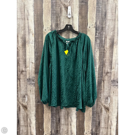 Top Long Sleeve By Maurices In Green, Size: 2x