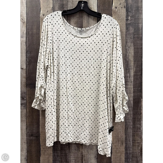 Top Long Sleeve By Rose And Olive In Polkadot Pattern, Size: 1x