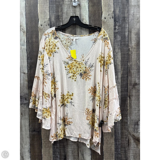 Top 3/4 Sleeve By Maurices In Pink, Size: Xxl