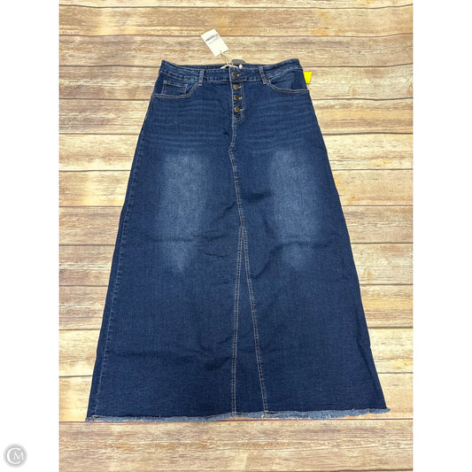 Skirt Maxi By Cmf In Blue Denim, Size: 14