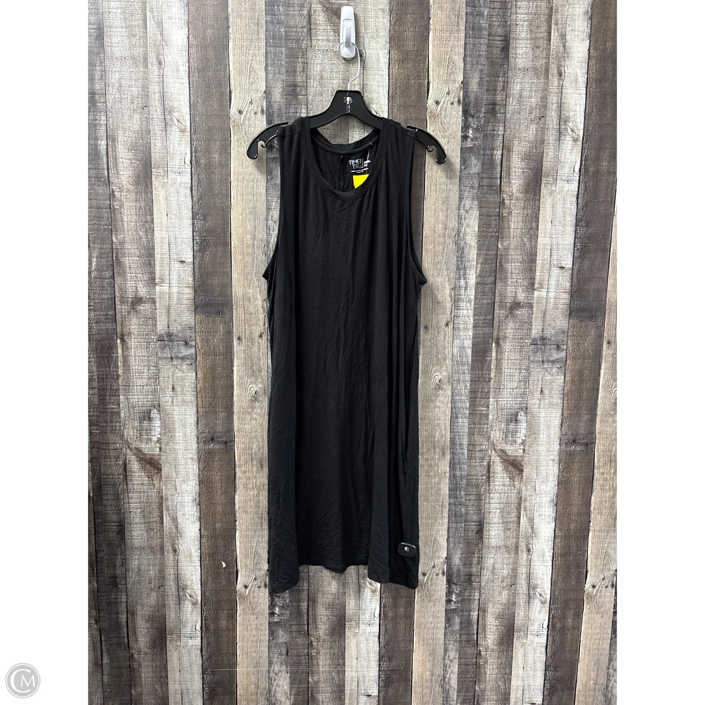 Dress Casual Midi By Time And Tru In Black, Size: 3x