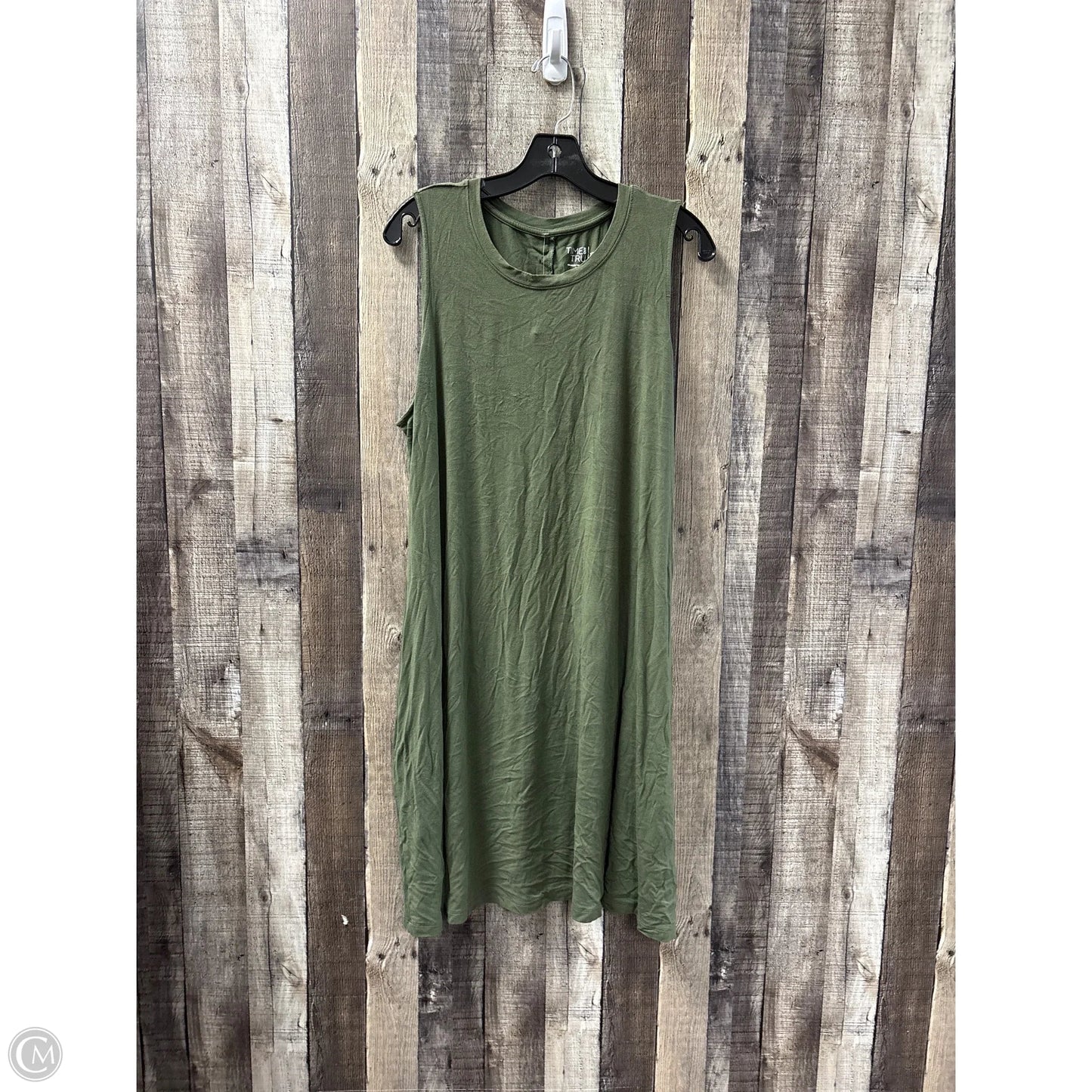 Dress Casual Midi By Time And Tru In Green, Size: 3x