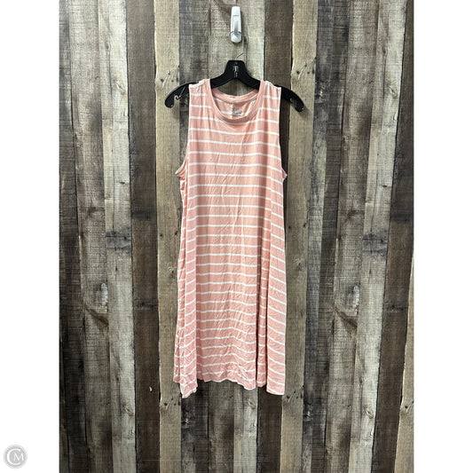 Dress Casual Midi By Time And Tru In Striped Pattern, Size: Xxl