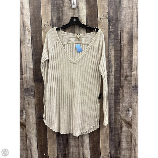 Top Long Sleeve By We The Free In Beige, Size: M
