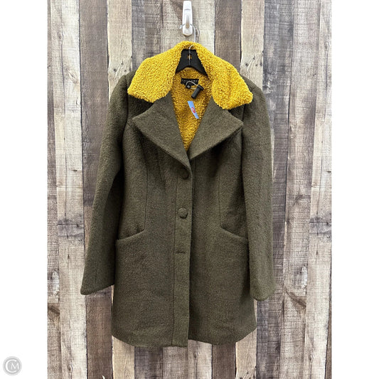 Coat Wool By Laundry In Green & Yellow, Size: M