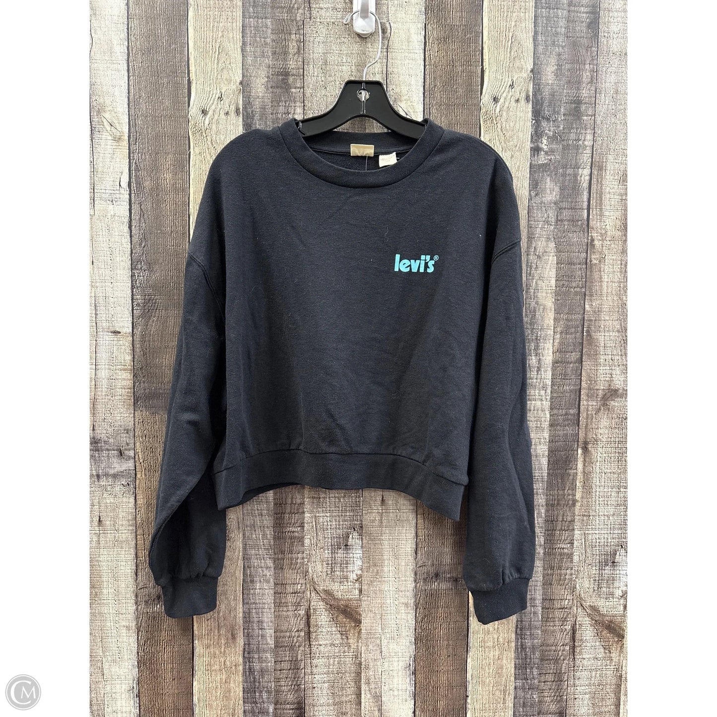 Sweatshirt Collar By Levis In Black, Size: L