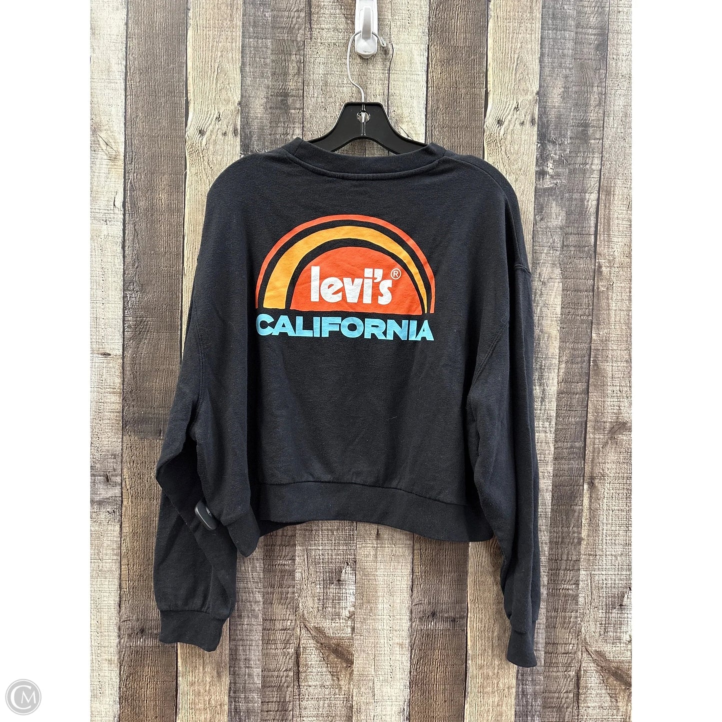 Sweatshirt Collar By Levis In Black, Size: L