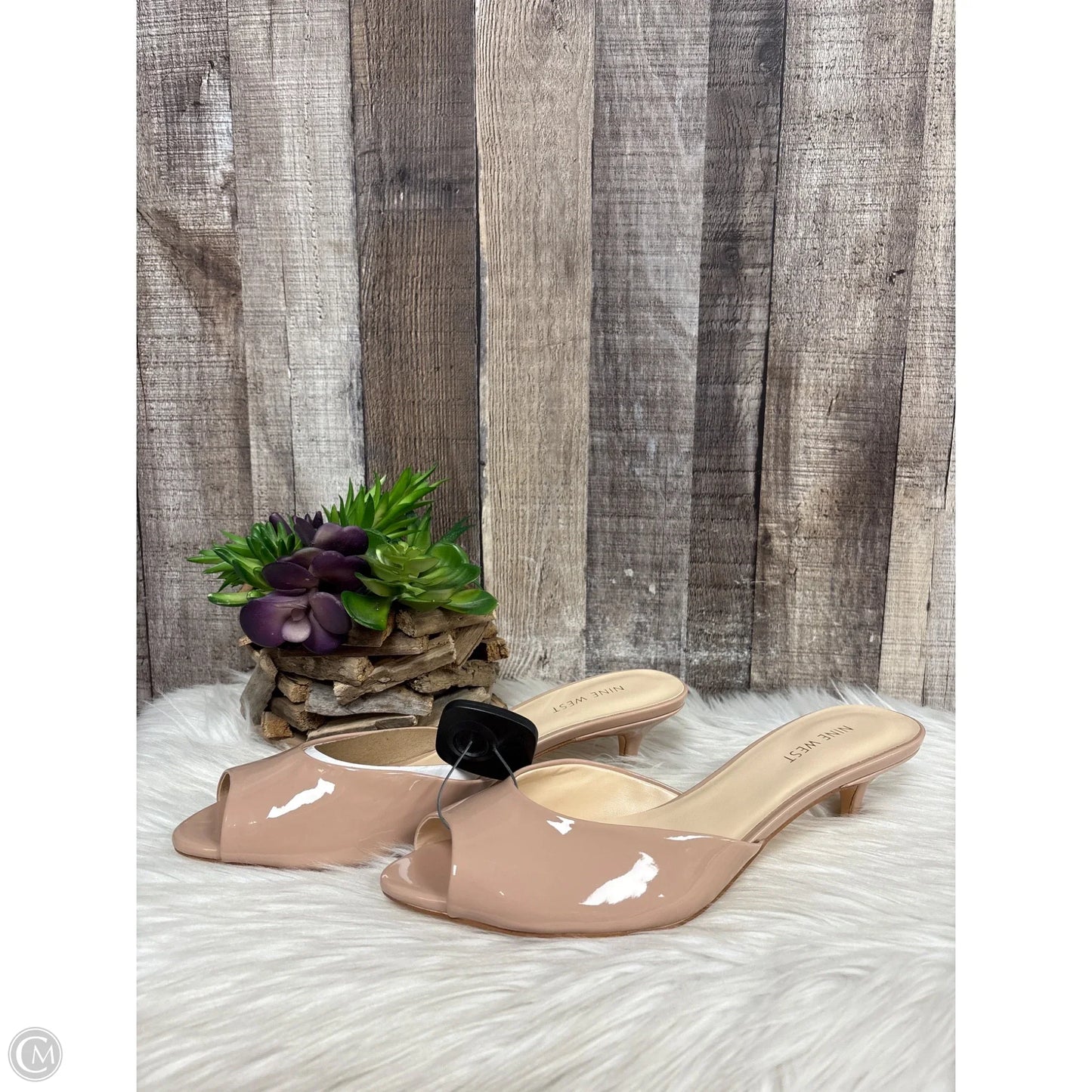 Sandals Heels Kitten By Nine West In Beige, Size: 10