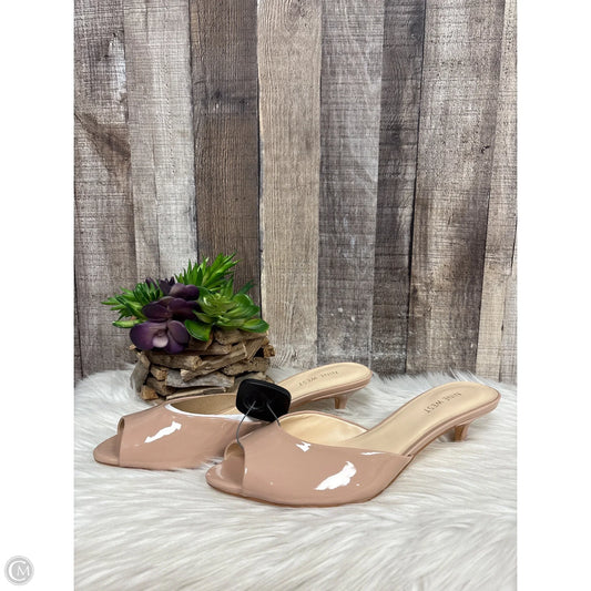 Sandals Heels Kitten By Nine West In Beige, Size: 10