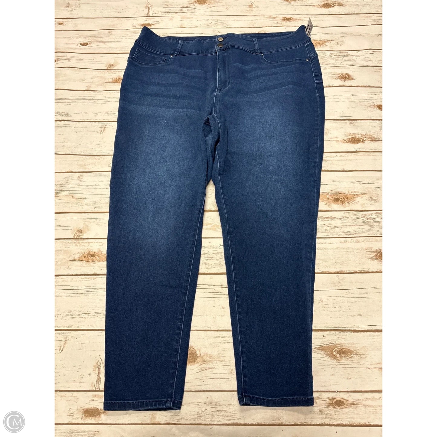 Jeans Skinny By Seven 7 In Blue Denim, Size: 24