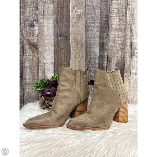 Boots Ankle Heels By Nine West In Tan, Size: 7