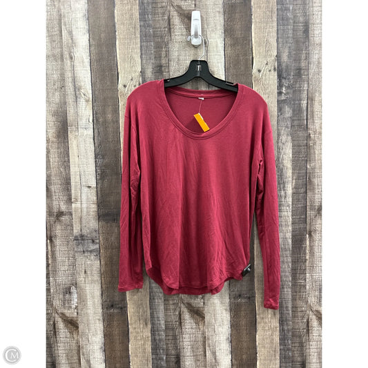Athletic Top Long Sleeve Collar By Athleta In Red, Size: S
