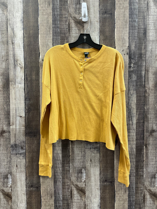Yellow Top Long Sleeve Wild Fable, Size M