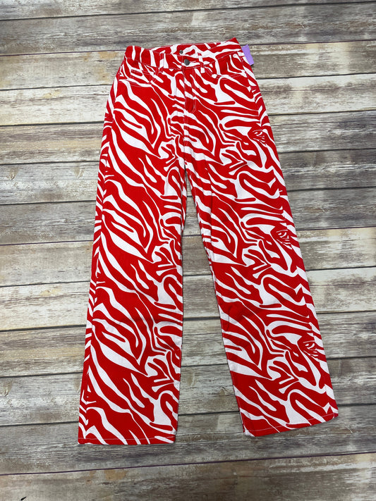 Jeans Skinny By Shein In Red & White, Size: Xs