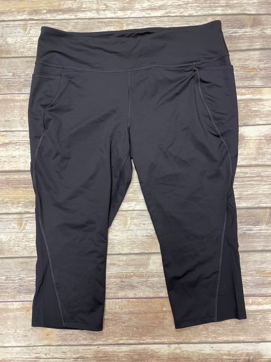 Athletic Capris By Tek Gear In Black, Size: 3x