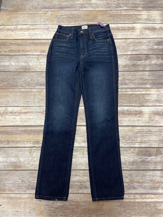 Jeans Straight By J. Crew In Blue Denim, Size: 0