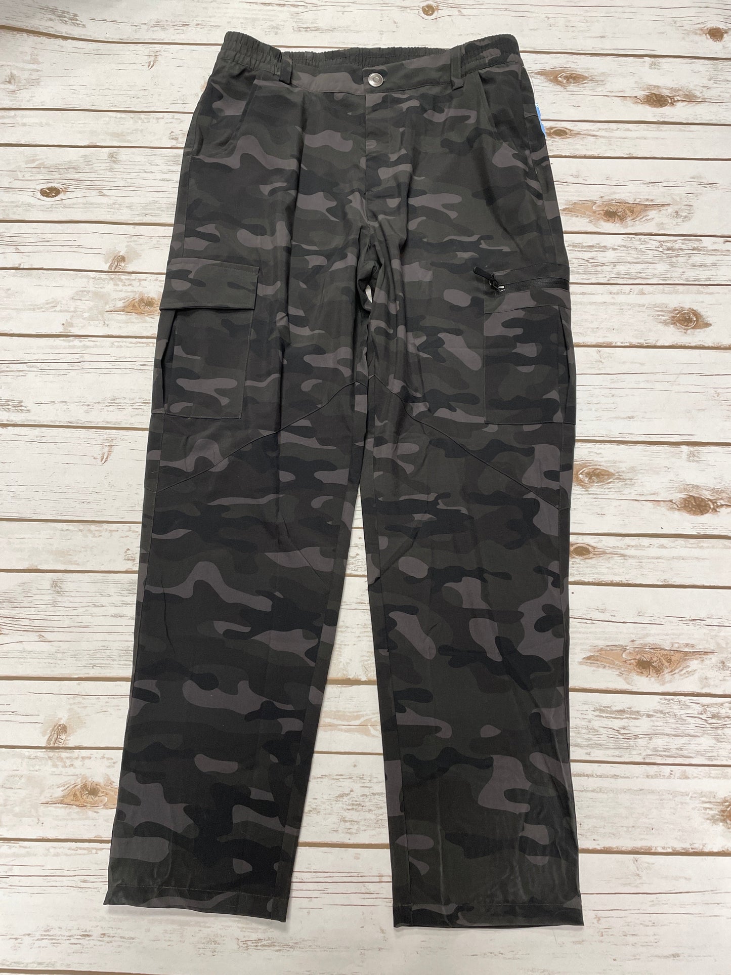 Athletic Pants By Cme In Camouflage Print, Size: L