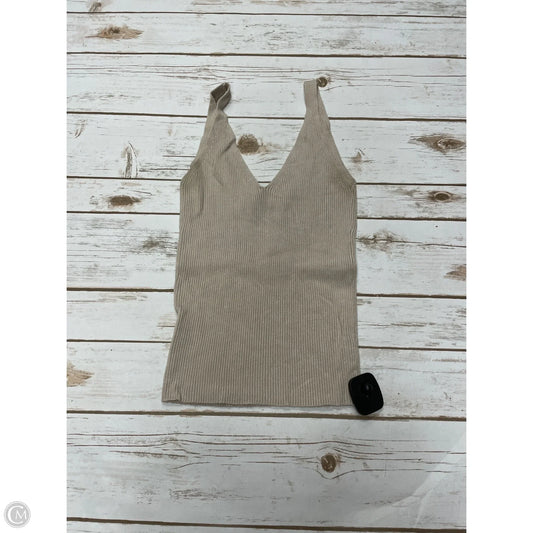 Top Sleeveless By Mango In Tan, Size: S