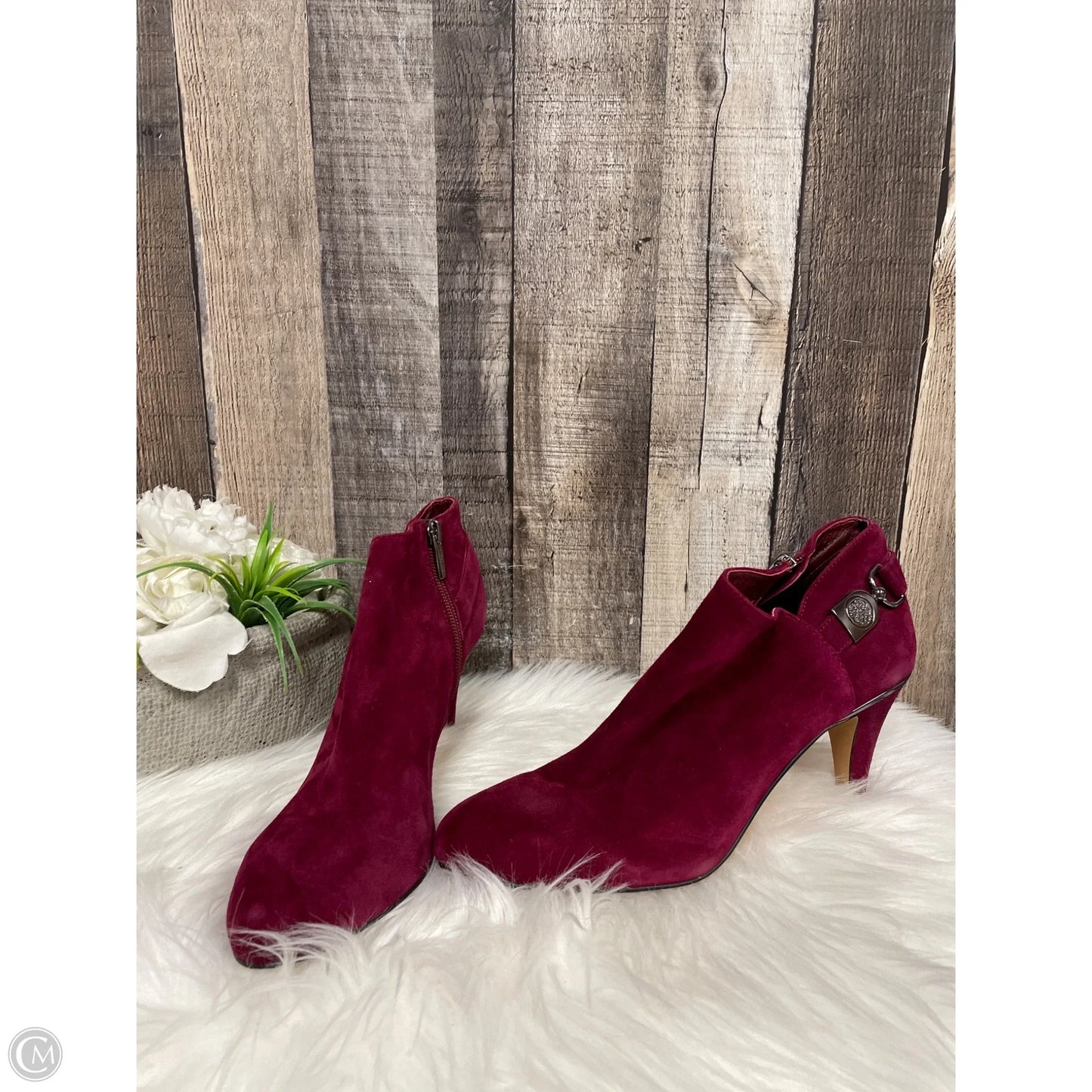 Boots Ankle Heels By Vince Camuto In Pink, Size: 8.5